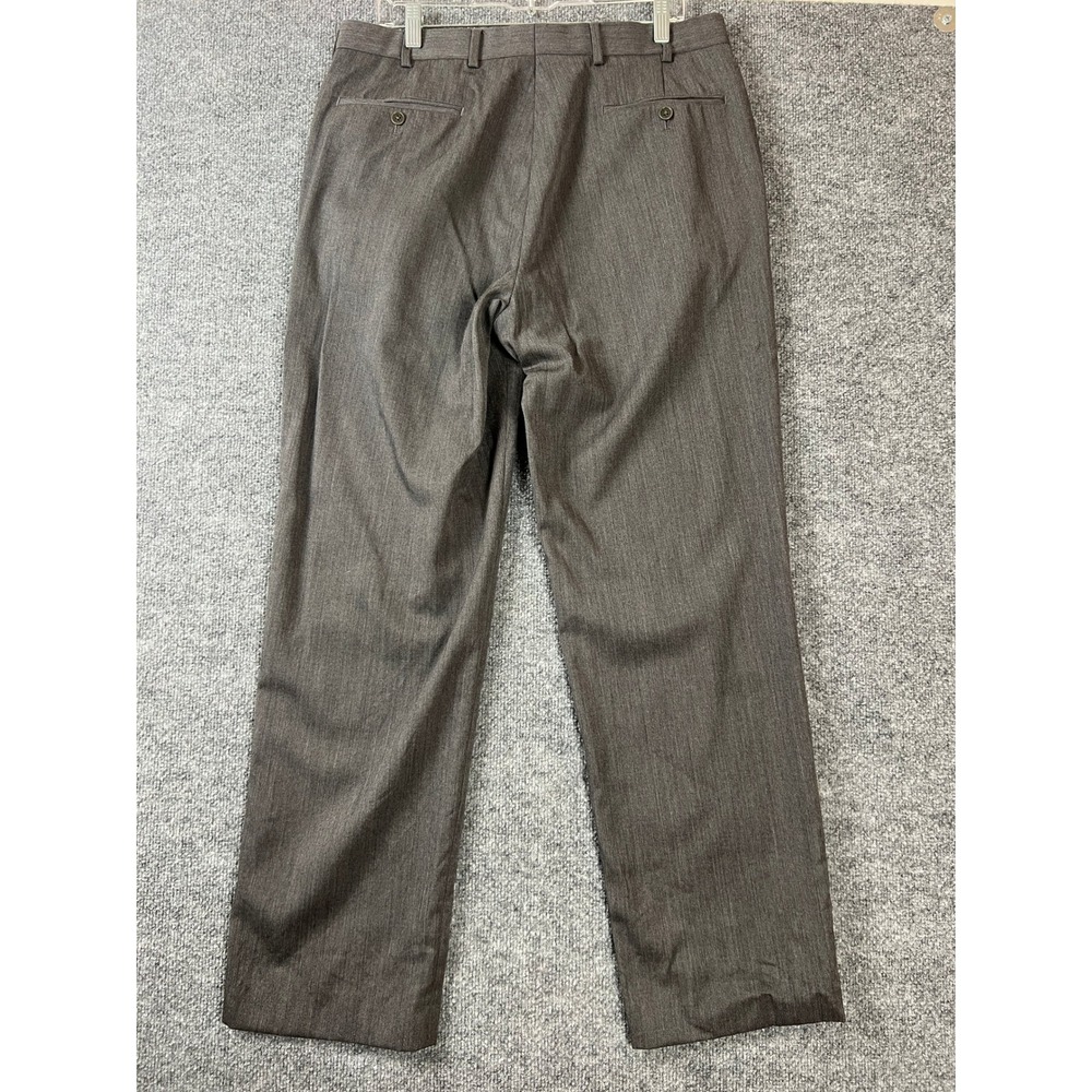 Brooks Brothers Pants 1818 Madison Mens Charcoal Grey 100% Wool 35x31 - Picture 4 of 6